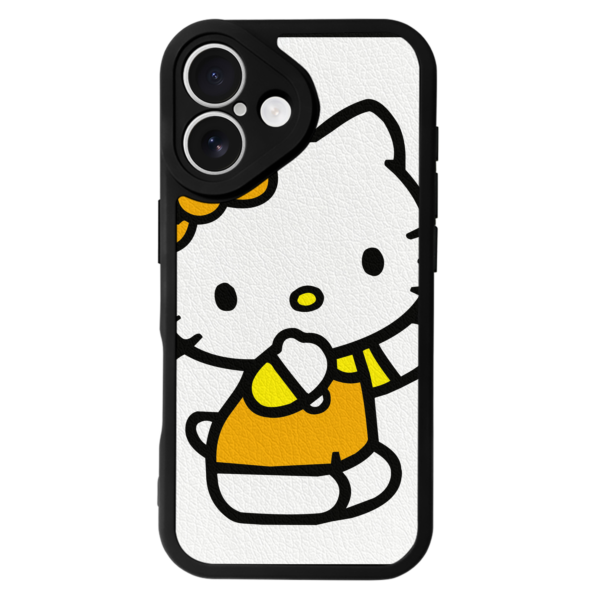 （画像用） Hello Kitty ハローキティ 【iPhone 16シリーズ対応】シリコンスマホケース（レザー調） 材質：シリコン